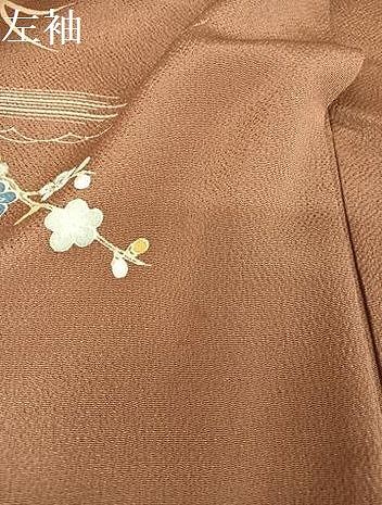 平和屋着物○訪問着 友禅 駒刺繍 流水草花文 金糸 金彩 暈し染め 鬼