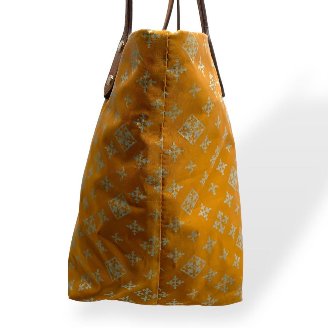極美品　Russet トートバッグ　ワンショルダー　ナイロン　ベージュ　イエロー 極美品 Russet トートバッグ ワンショルダー ナイロン ベージュ