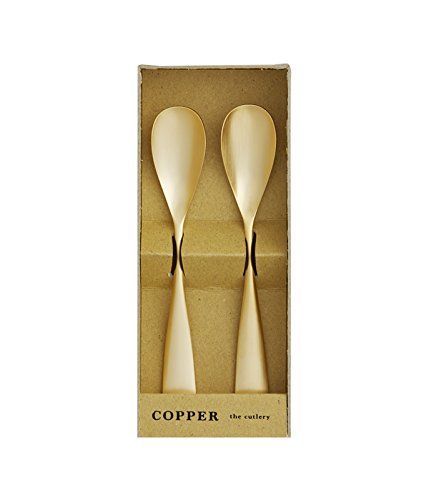 COPPER the cutlery カパーザカトラリー アイスクリームスプーン ゴールド マット つや消し カップル ペアセット ギフトボックス プレゼント 手の熱で溶かしてすくう 熱伝導 純銅製 燕製 CI-2GDma