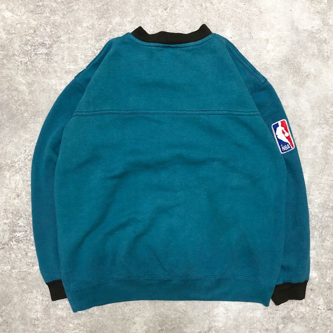 Lakers 90s 刺繍 リブライン 切り返しNBA Lee 1114 - スウェット