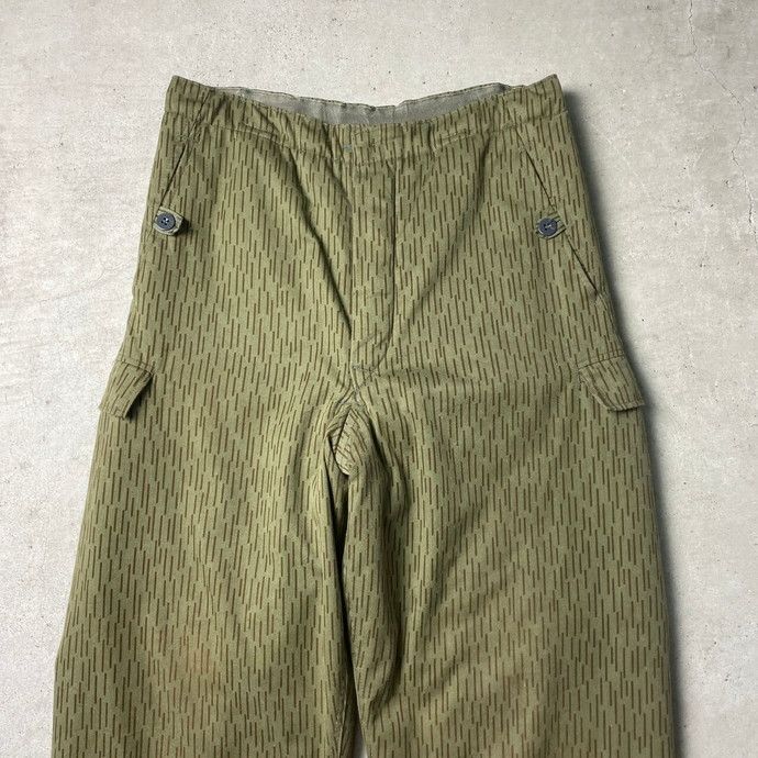 80年代 NVA 旧東ドイツ軍 レインドロップカモ カーゴパンツ ミリタリー