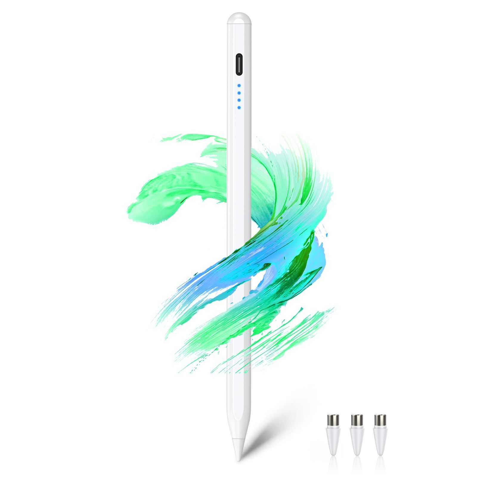 新着商品 KINGONEタッチペン 全機種対応 超高速充電 2025業界最高 スタイラスペン 超高精度 1MM 細 アップルペンシル互換ペン 誤ON|OFF防止|電量表示|傾き検知|二重磁気吸着機能対応 iPad用ペンシル 軽量 耐摩 耐久 iPad|iP