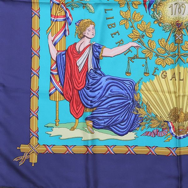 HERMES エルメス スカーフ カレ90 『LIBERTE EGALITE FRATERNITE