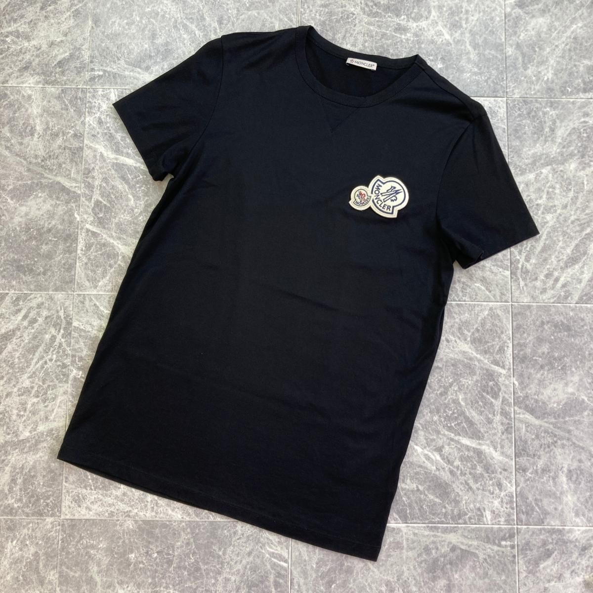 中古】 MONCLER （モンクレール） MAGLIA ﾀﾞﾌﾞﾙﾜｯﾍﾟﾝ Tｼｬﾂ S メンズ 