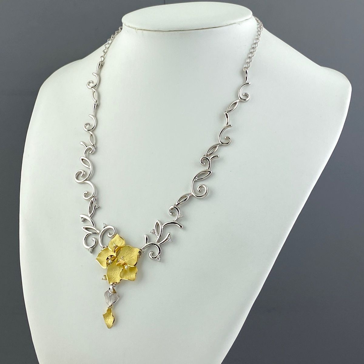 田村俊一 SHUN TAMURA メレダイヤ デザインネックレス WG ホワイト  