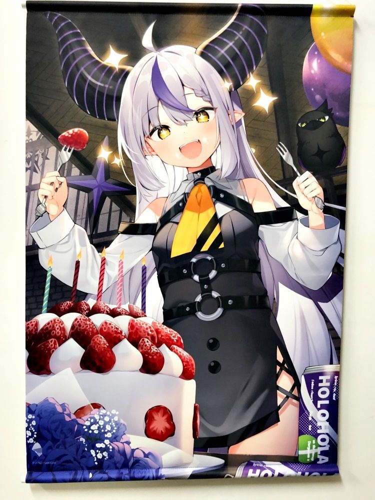 ホロライブ 27. ラプラス・ダークネス 誕生日記念2022 B2タペストリー カラス 2WAYネックピローセット 【現状品】 ラプラス・ダークネス 誕生日記念2022 フルセット
