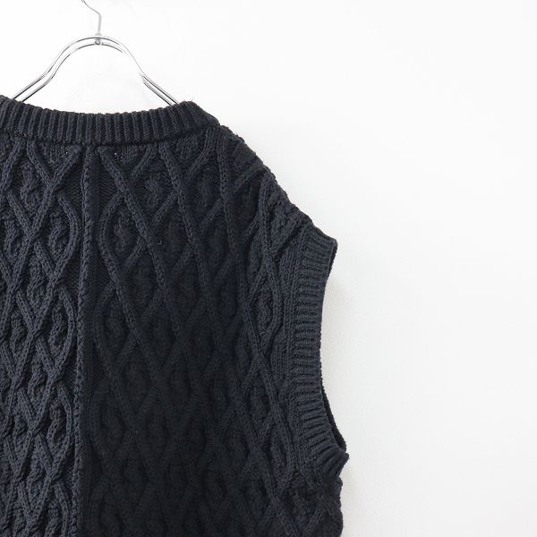 美品 AURALEE オーラリー HARD TWIST MERINO ARAN KNIT VEST ハード 