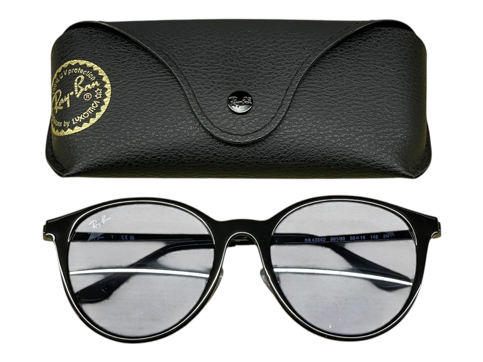 Ray-Ban レイバン サングラス 55□19 RB4334D スクエアシェイプ ローブリッジフィット ブルー メンズ 025