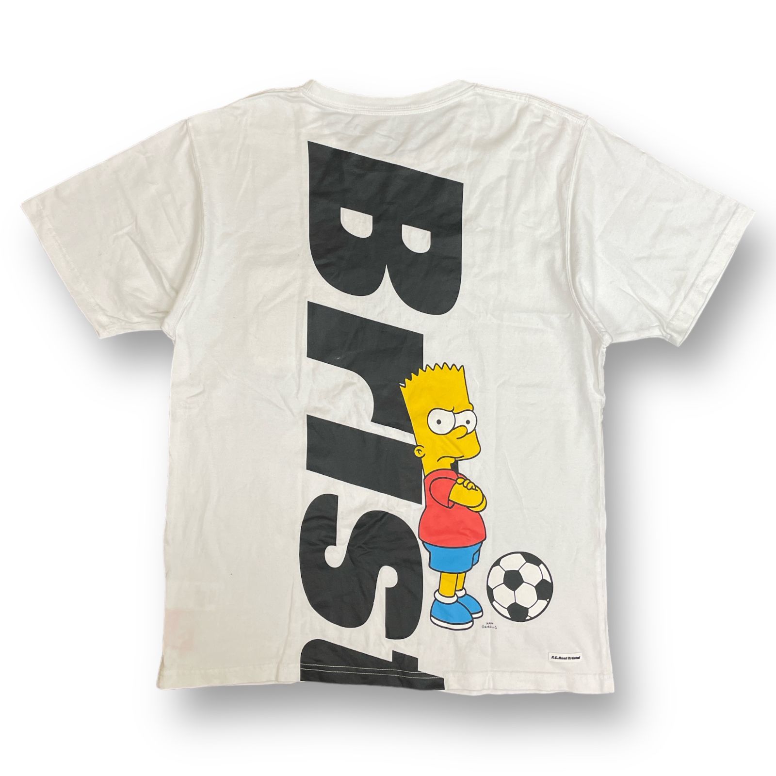 F.C.Real Bristol 19SS THE SIMPSONS BACK BIG LOGO POCKET FCRB-190134 シンプソンズ  胸ポケット Tシャツ ブリストル M 60232A1