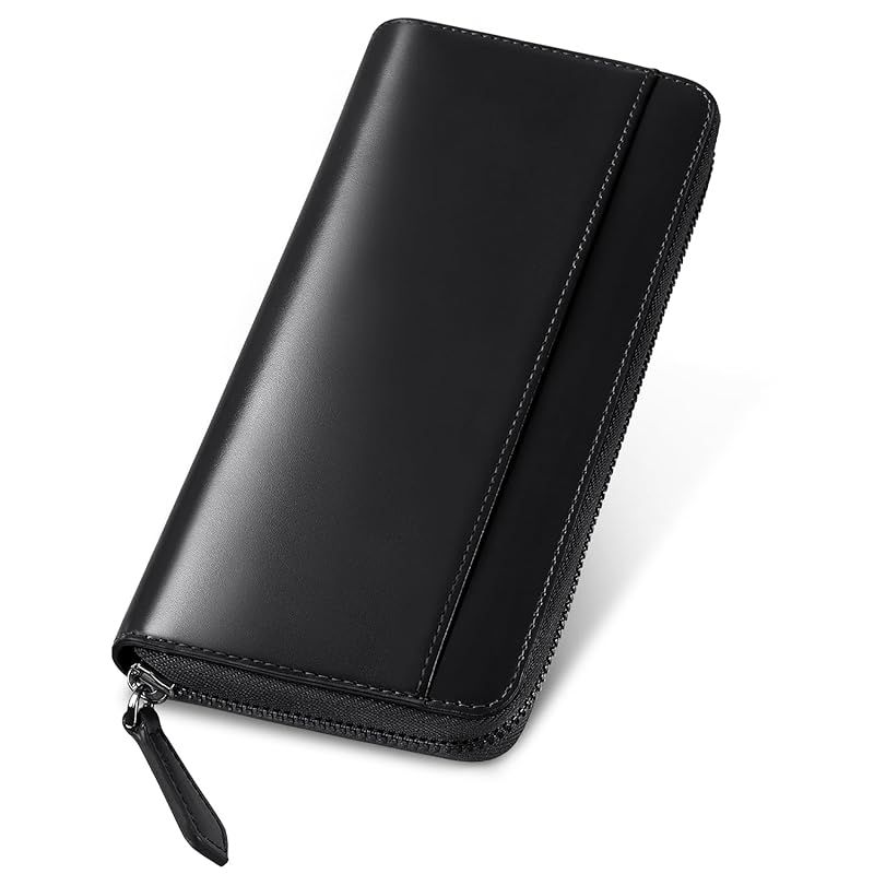 【新品】 [ジー エス ジー] 財布 メンズ 長財布 大容量 高級 アンティークガラスレザー 本革 ラウンドファスナーさいふ 小銭入れ YKK 人気 ブランド 男性 紳士用 財布 グリーン プレゼント ギ