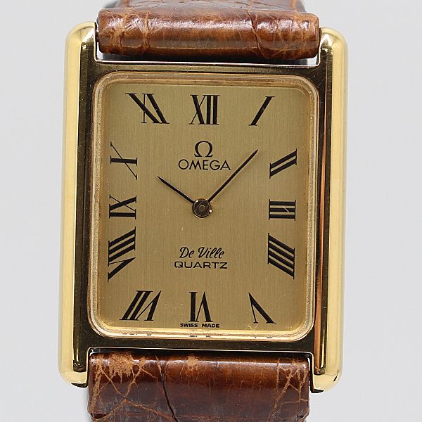 デッドストック級 稼働 良品 オメガ デビル ゴールド文字盤 手巻 メンズ腕時計 OGH 5482ABC0774100