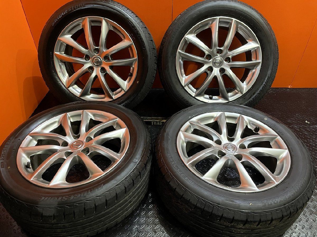 BS NEXTRY 225/55R17】夏タイヤ【日産 V36スカイライン 純正ホイール 