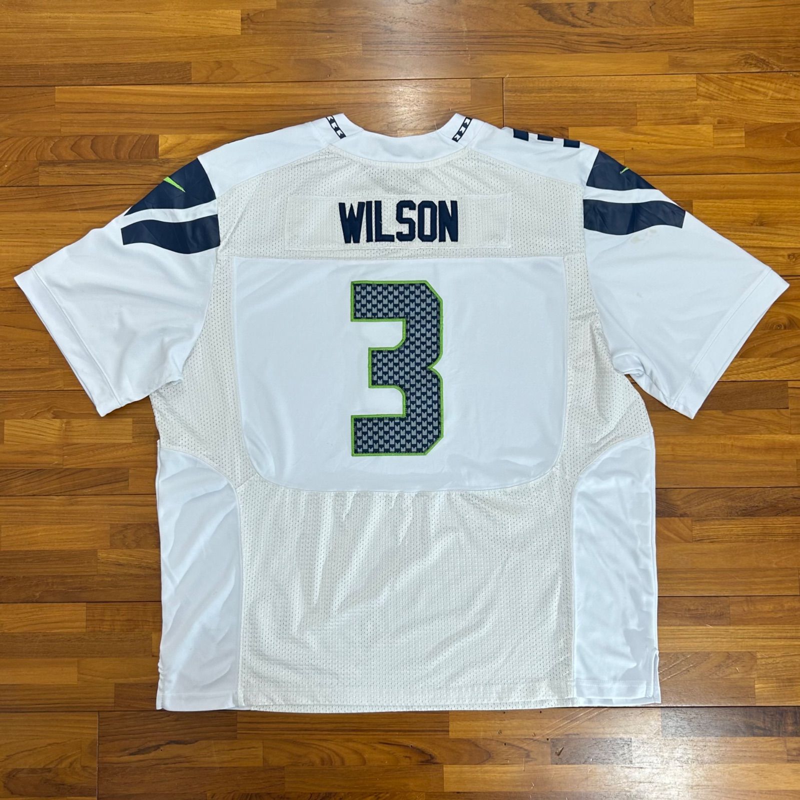 NFLシーホークスゲームシャツ肉厚SEAHAWKS大 Tシャツ両面刺繍ワッペン 