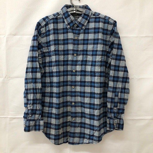 OO179 Eddie Bauer S アメリカ古着 コットン 胸ポケット 長袖