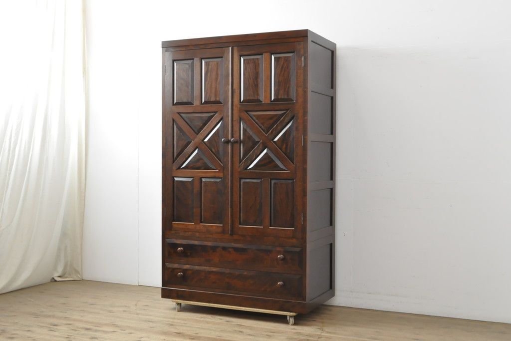 ☆事前問合せ必須☆ 松本民芸家具 D型洋服タンス 中古 美品 シック