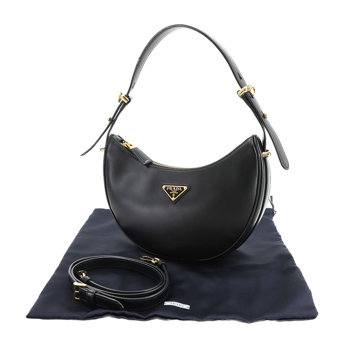 未使用 展示品 プラダ PRADA アーケ スモール 2way ショルダー バッグ
