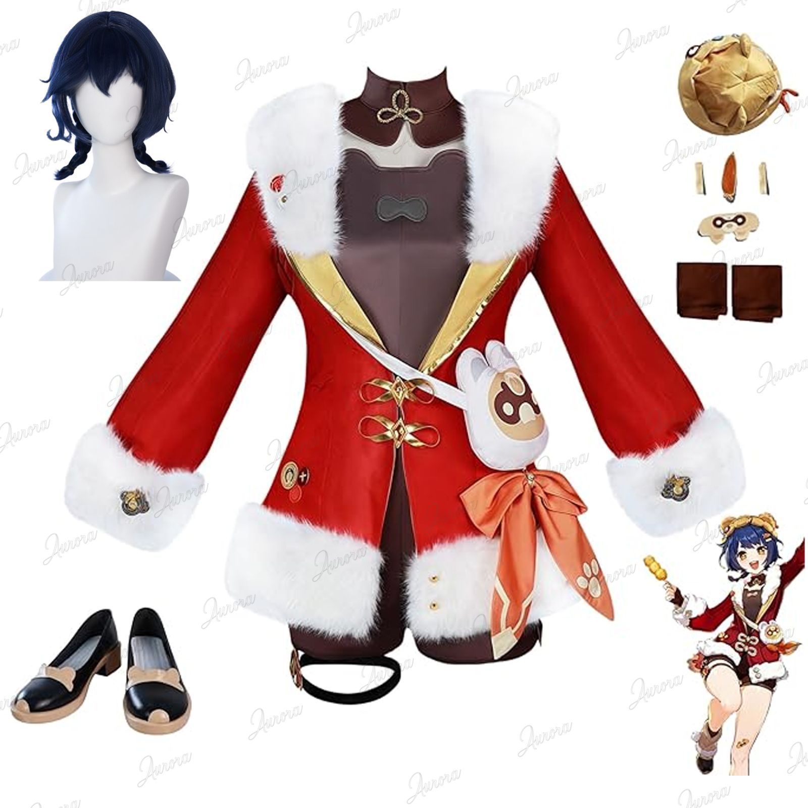 原神 香菱 シャンリン 大つごもりの歓声 コスプレ衣装 靴|ウィッグ|メガネ|帽子付き 豪華版 新衣装 cosplay 新コスチューム コスプレ ゲーム げんしん イベンド 変装 学園祭 文化祭 仮装 ステージ服 大人用