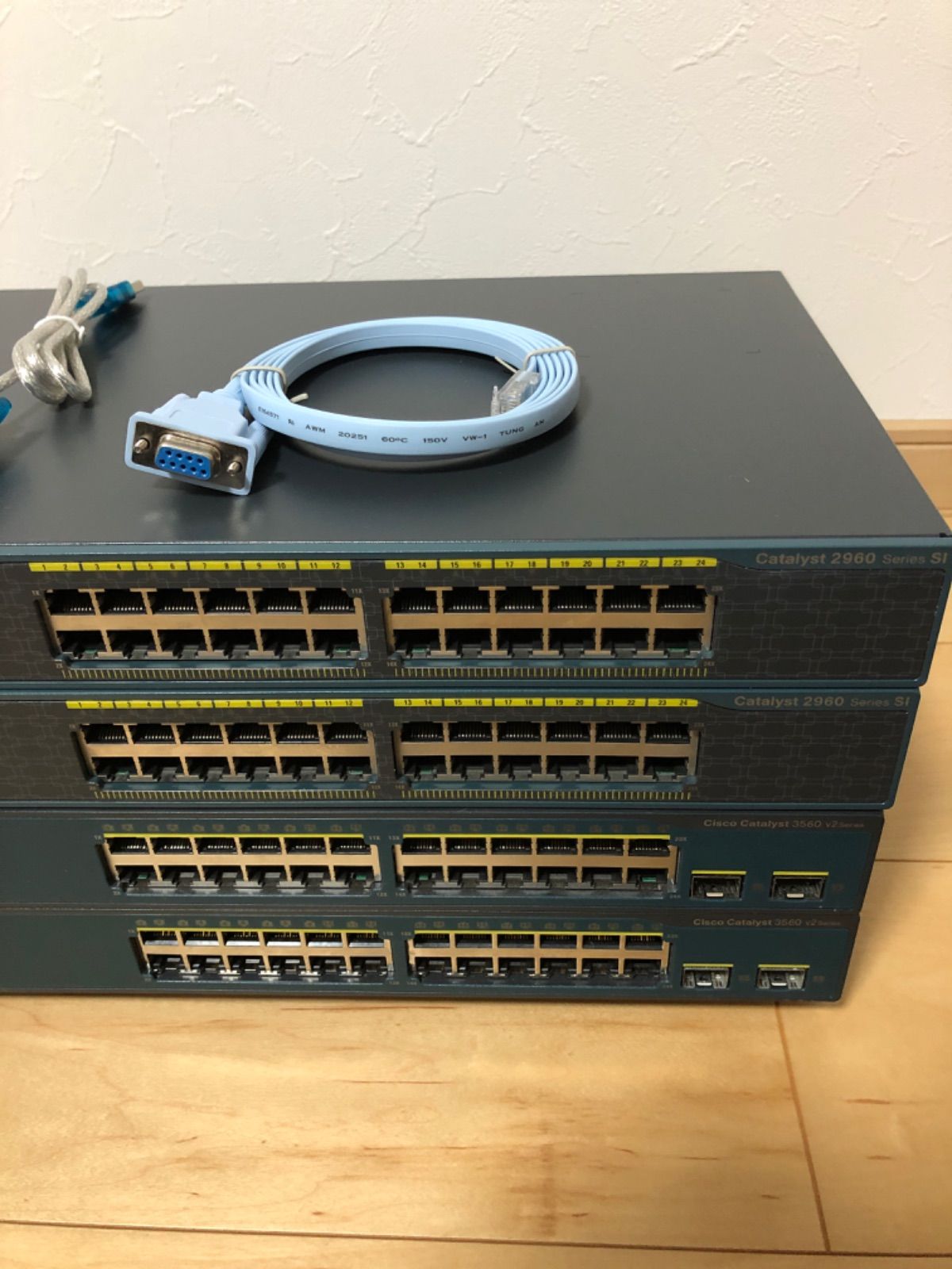 【全商品オープニング価格 特別価格】 CCNA、CCNP】Cisco スイッチCatalyst 2960×3台 コンピュータ・IT