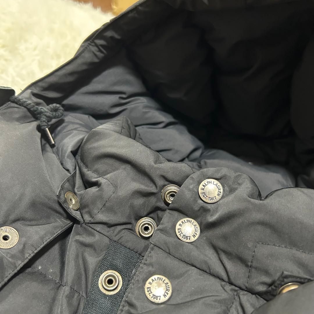 現行✨ポロラルフローレン ポニー刺繍ロゴ 2way ダウンベスト M ブラック