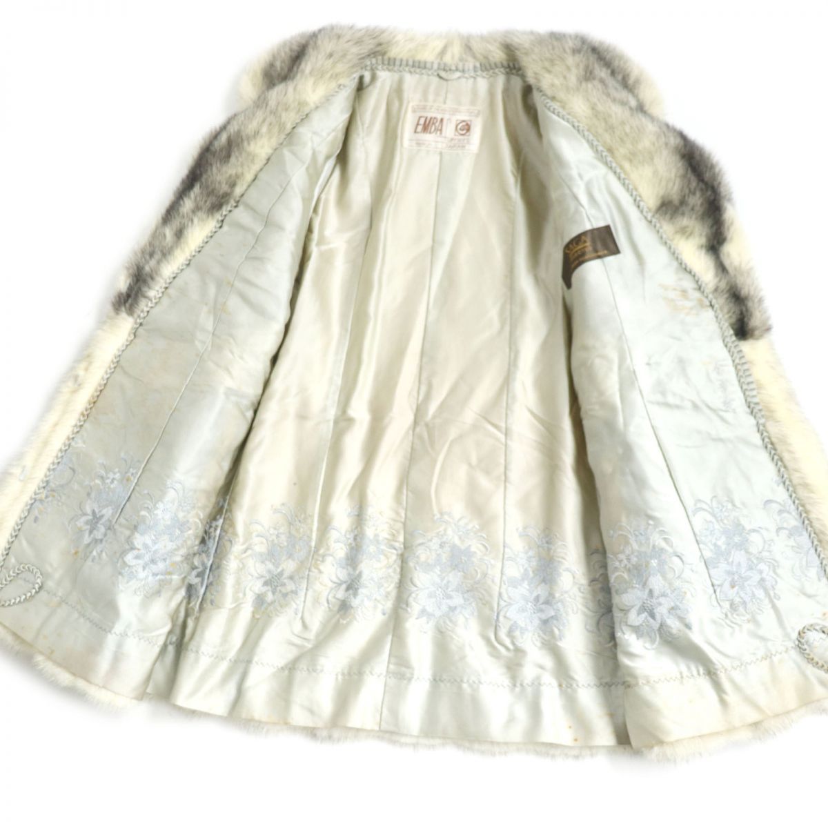 極美品 EMBA エンバ SAGA MINK パステルミンク ファー コート 大人気▽EMBA エンバ SAGA MINK サガ クロスミンク 本毛皮コート