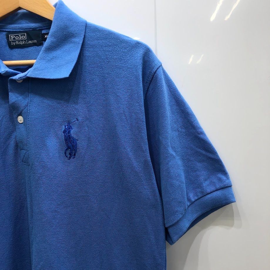 ポロバイラルフローレン 90s　ポロシャツ　ビッグポニー　全刺繍　メンズL 90's Polo by Ralph Lauren/90年代 ポロバイラルフローレン