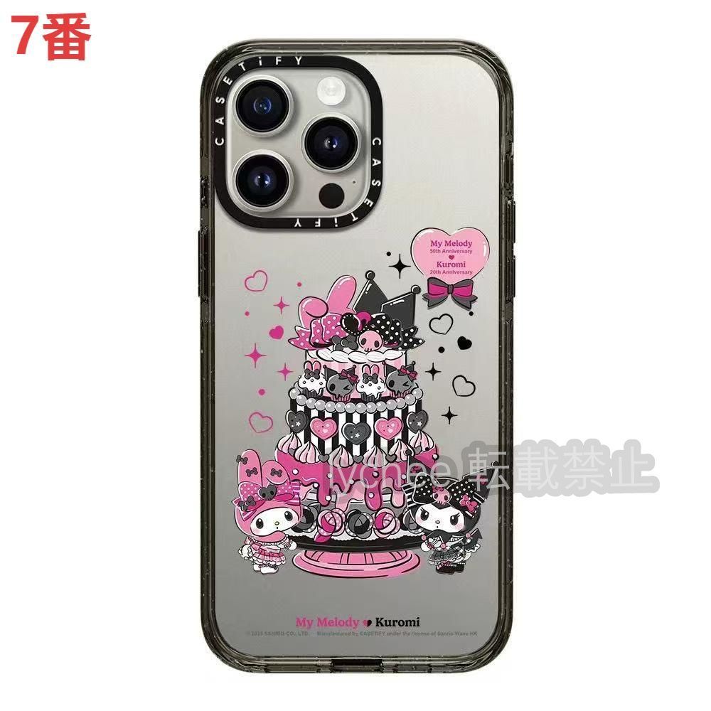 ☆ CASETIFY&Kuromi【クロミ】連名 透明 iPhoneケース