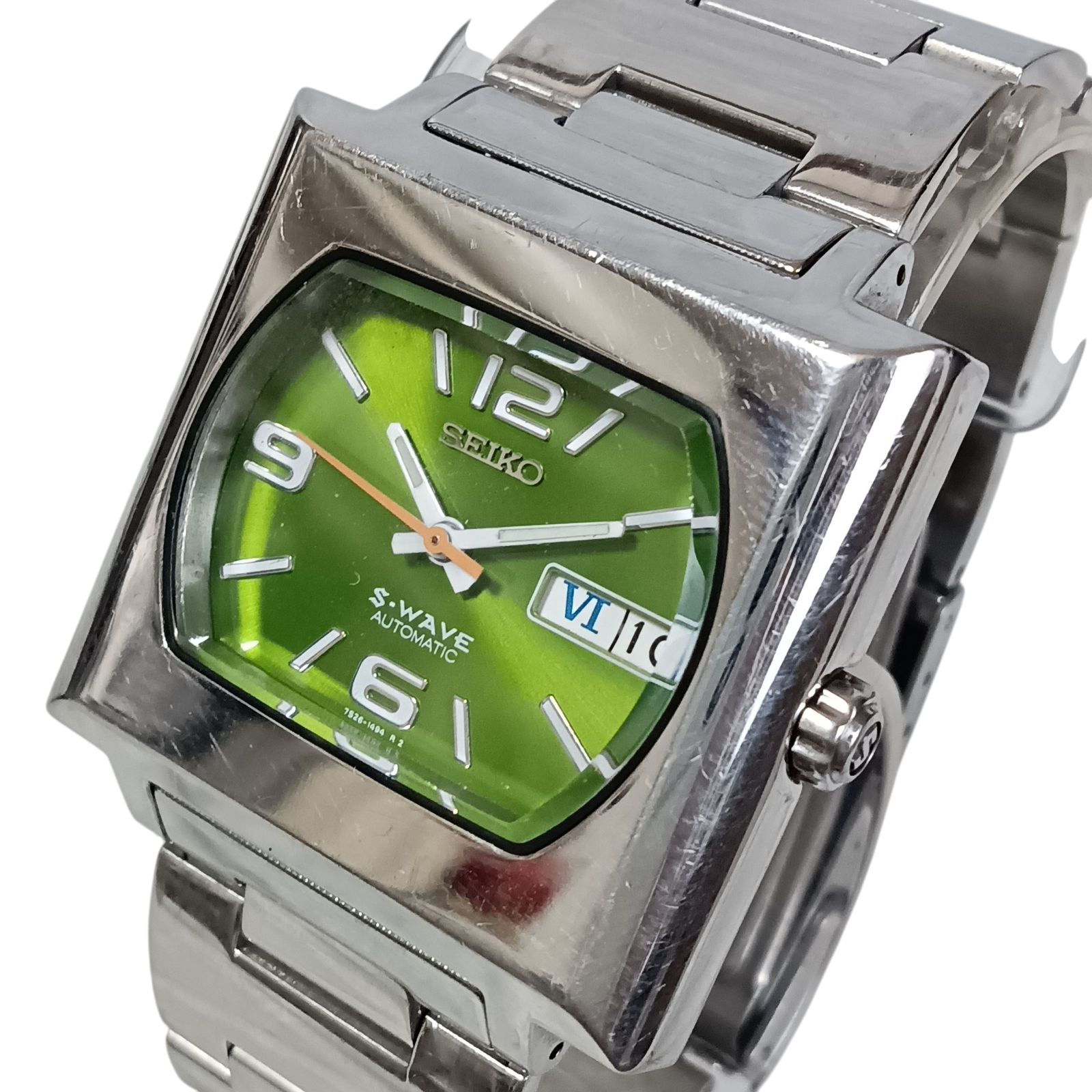 稼働 綺麗】810-2 SEIKO S-WAVE セイコー 7S26-5000 メンズ腕時計 自動