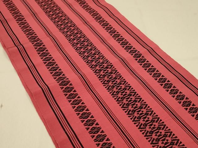 平和屋着物○本場筑前博多織 八寸名古屋帯 風景文 献上 銀糸 正絹