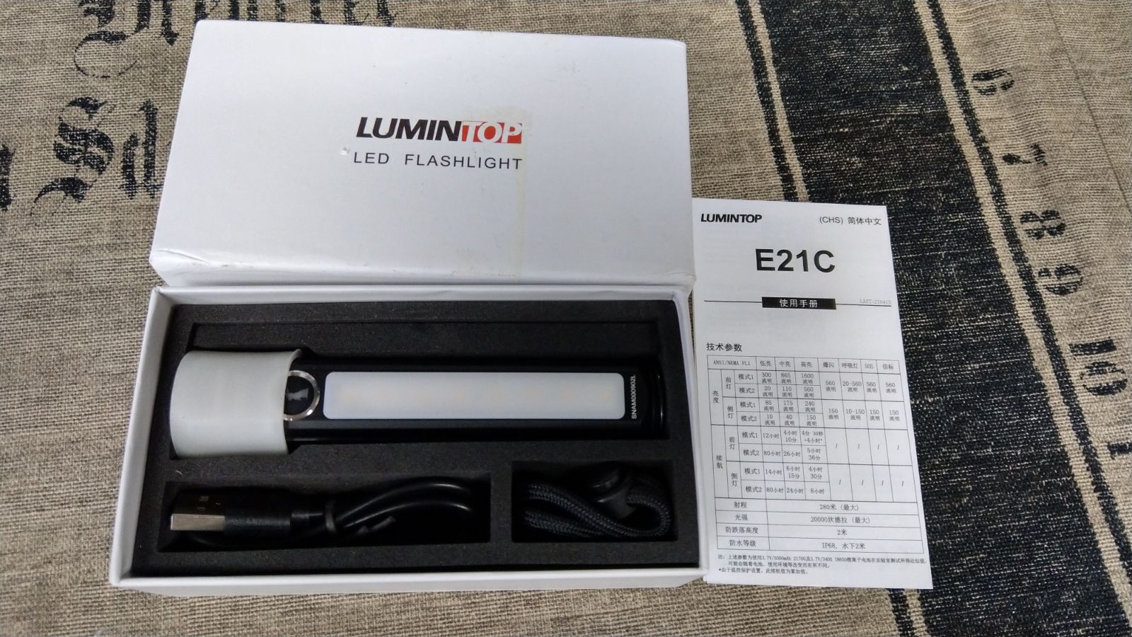 LUMINTOPの名機 E05Cの性能をそのままアップさせた E21C 電池付き - メルカリ