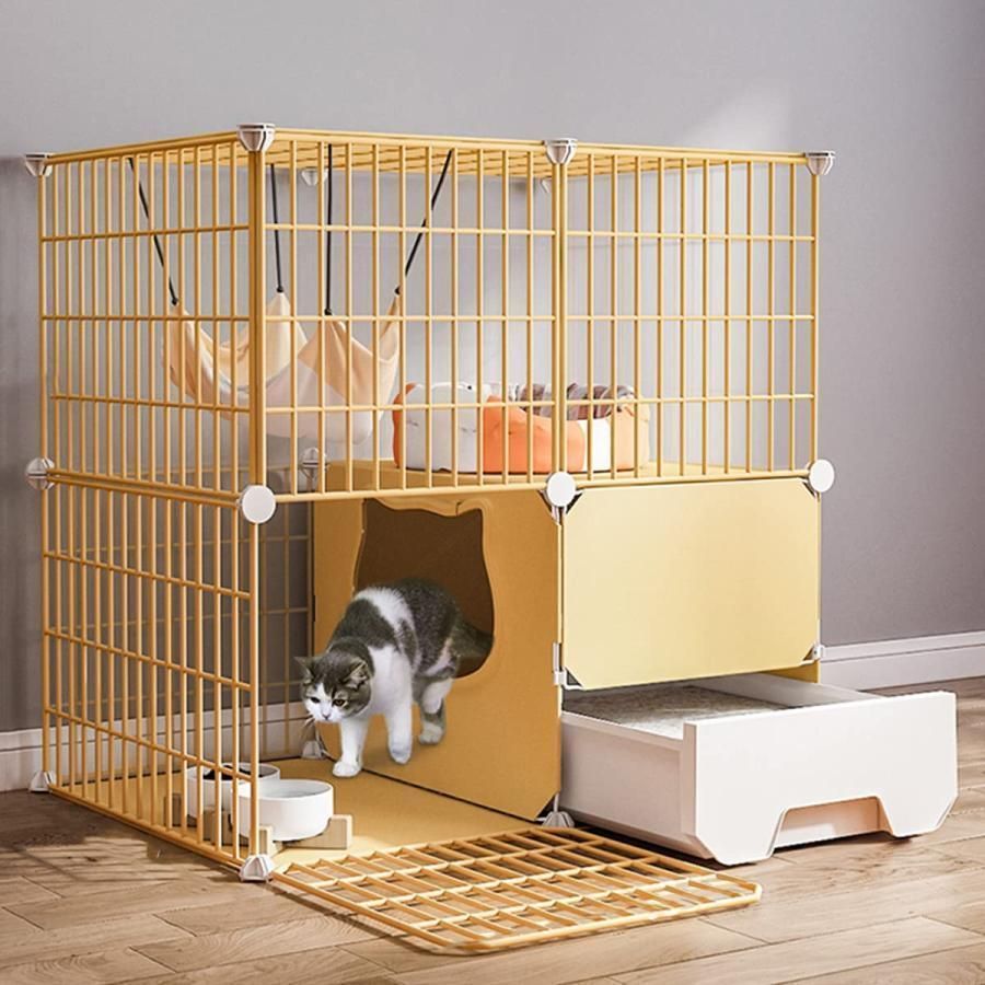 猫ケージ トイレ付 大型 キャットケージ ケージ ゲージ ペット 猫 ベビー キャット ケージ屋内猫ベビーサークル ゲージ キャットタワー ス