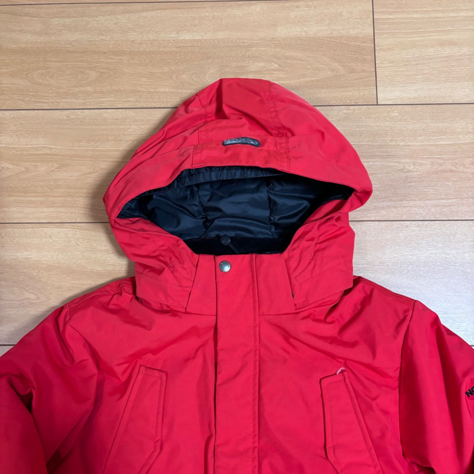 61 ノースフェイス  キッズ　ダウン　赤　150 THE NORTH FACE 夏SALE ザ・ノース・フェイス キッズ ダウン