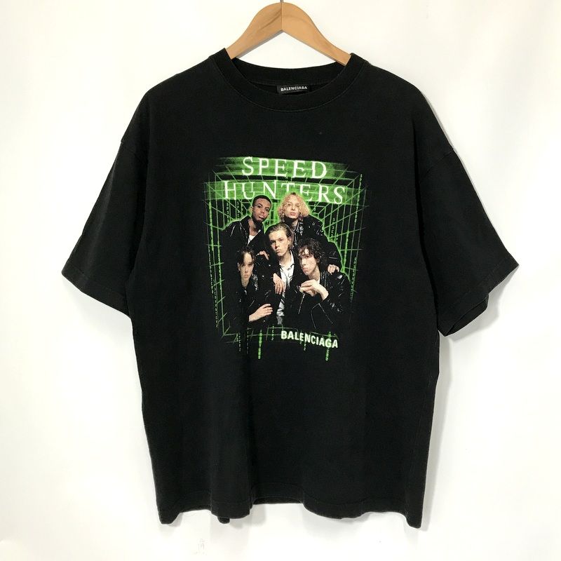 BALENCIAGA 19SS Tシャツ 半袖 カットソー スピードハンター プリント クルーネック カジュアル Sサイズ バレンシアガ トップス A13534◆