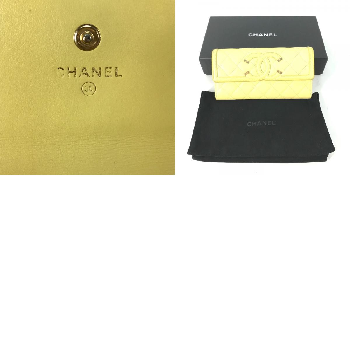 CHANEL シャネル 長財布 フィリグリー CC ココマーク キャビアスキン