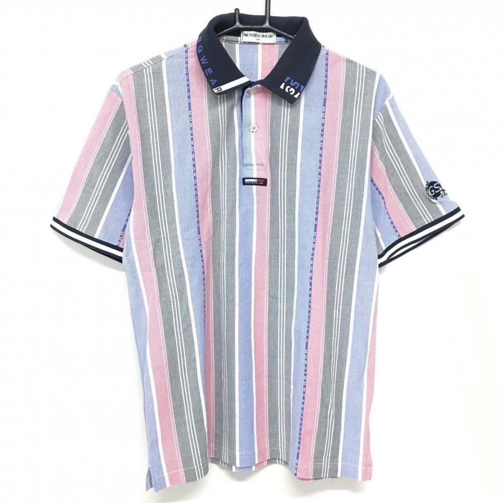未使用品】Munsingwear ストライプ ゴルフシャツ L タグ付き 【公式通販】
