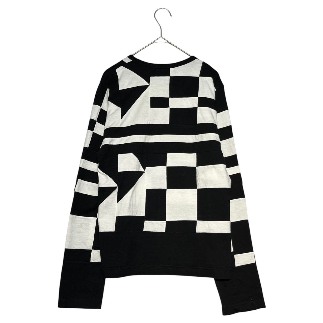 COMME des GARCONS(コムデギャルソン) 02SS Multi-pattern patchwork L/S cut and sew マルチ パターン パッチワーク カットソー GE-T070 表記無し(M程度) ブラック×ホワイト AD2001