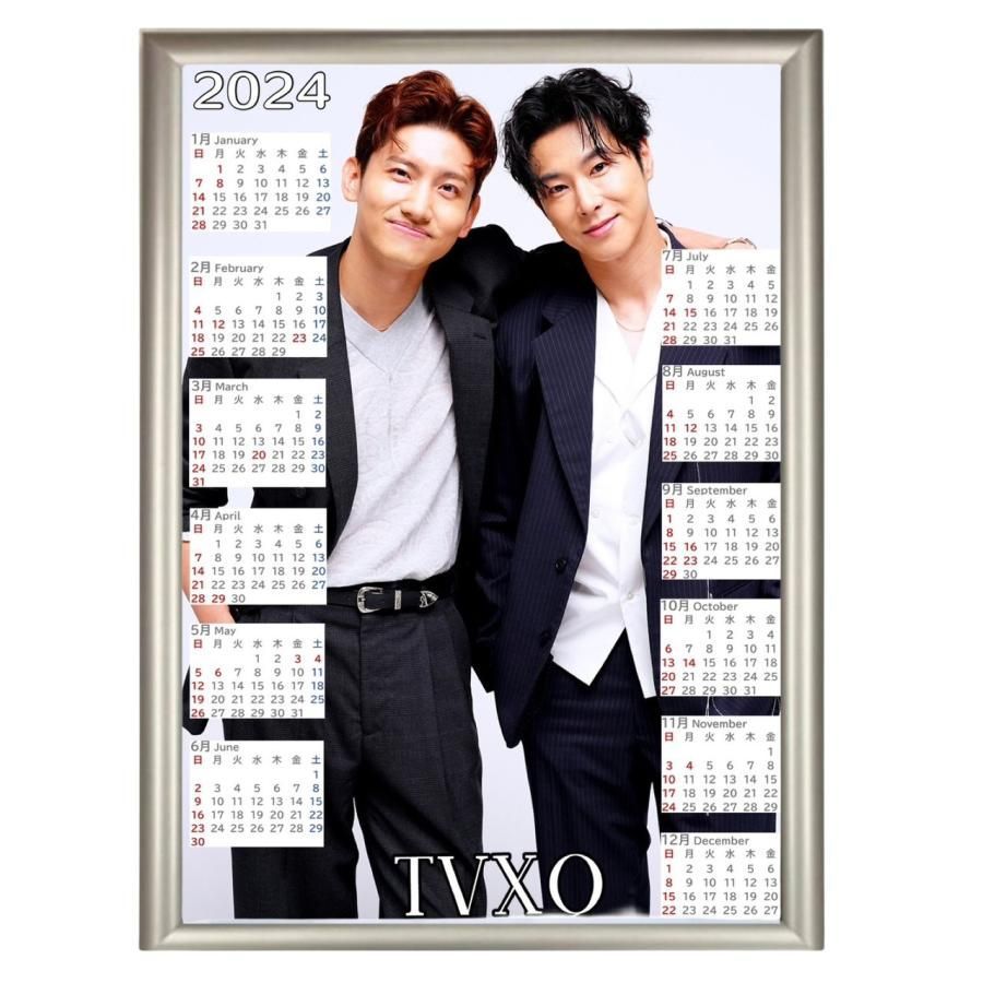 TVXQ 東方神起 2024 ユノ ユンホ チャンミン フォトフレーム付き 卓上