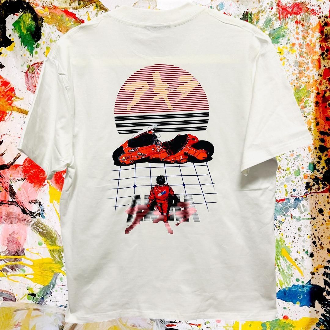 金田 正太郎 AKIRA リプリント Tシャツ 半袖 メンズ 新品 個性的 白