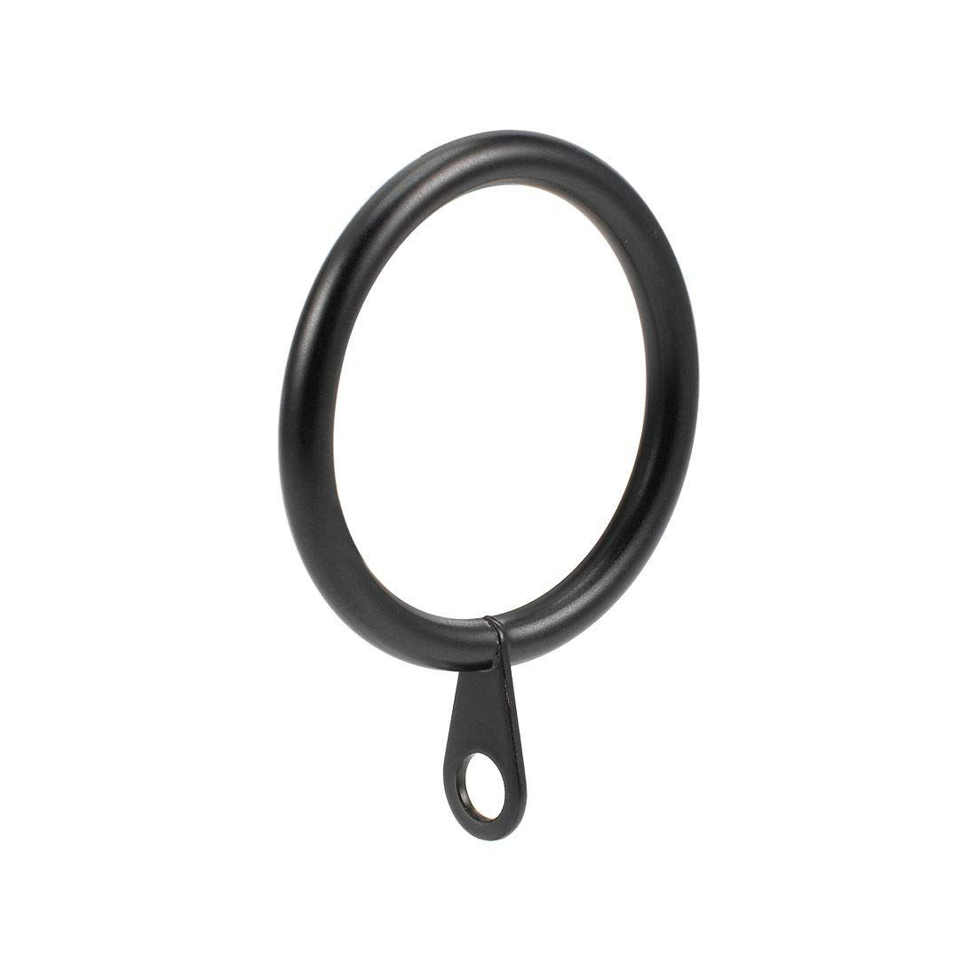 【新着商品】金属 カーテンリング カーテンロッド用 ベッドルーム用 耐久性 uxcell ブラック 飾りリング 内径32mm 28個