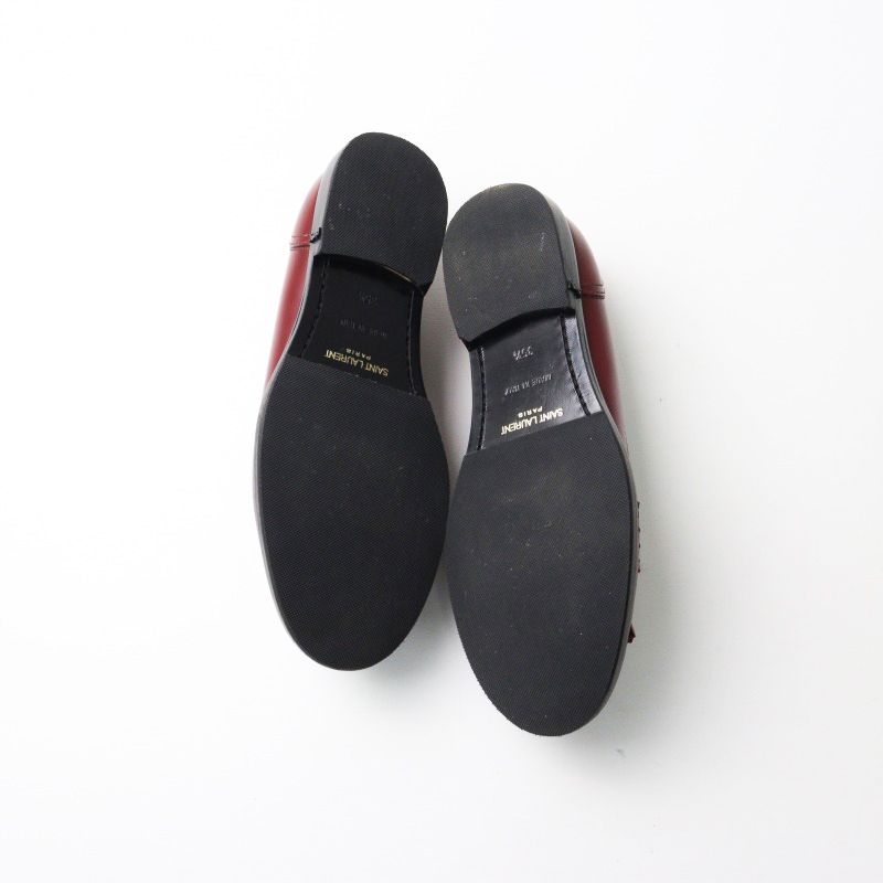 極美品 サンローラン SAINT LAURENT タッセル レザー ローファー