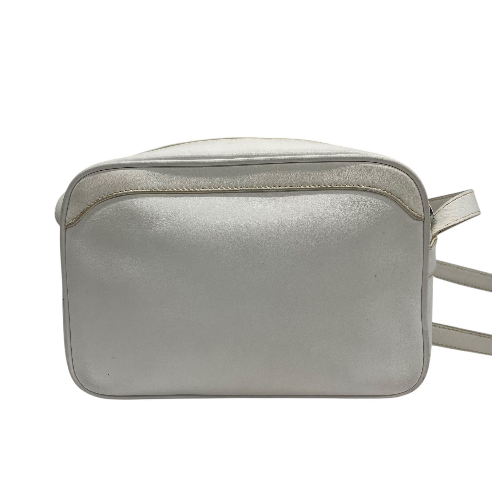 CELINE セリーヌ マカダム トリオンフ ショルダーバッグ カメラバッグ 美品 CELINE セリーヌ ショルダーバッグ 白 ホワイト レザー