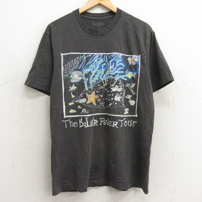 L/古着 半袖 ロック バンド Tシャツ メンズ ロード コットン クルーネック 濃グレー 24mar04 中古