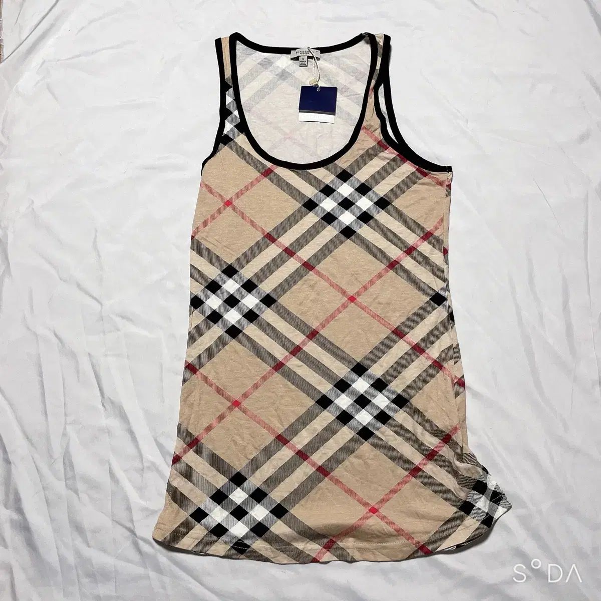 BURBERRY バーバリー ノースリーブ ミニ ワンピース S