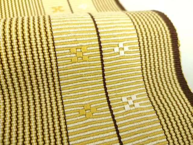 平和屋着物○沖縄県伝統工芸品 八重山ミンサー 手織り 八寸名古屋帯