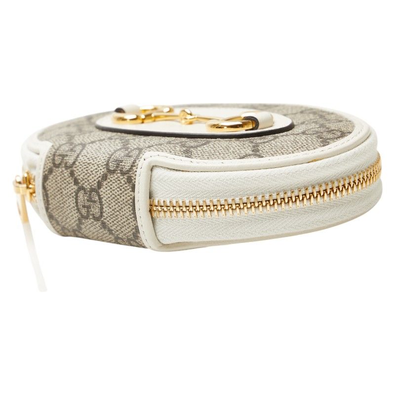 GUCCI GGスプリーム ホースビット カードコインケース　ベージュ グッチ GGスプリーム ホースビット コインケース 小銭入れ