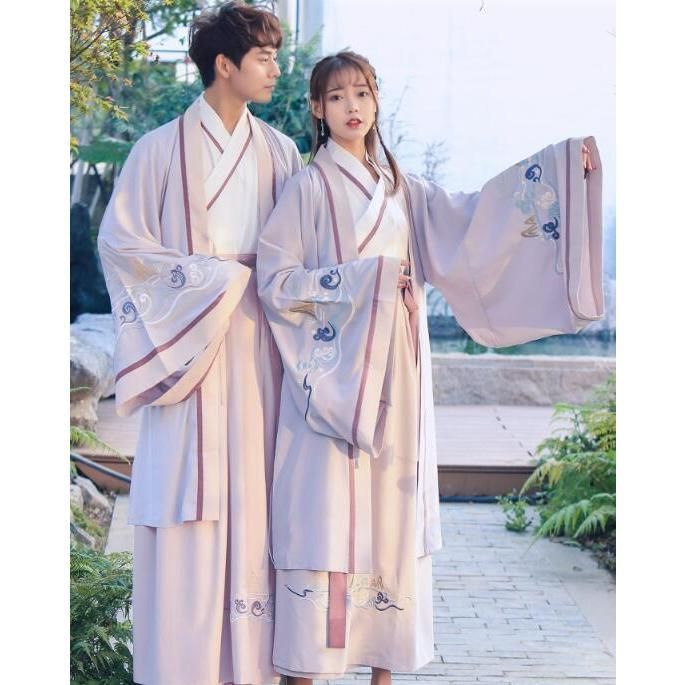 ♥ 送料無料 男女兼用漢服唐装 メンズ中華服 レディースチャイナドレス 中国古代古典舞台衣装 華流コスプレ衣装 二点セット 三点セット