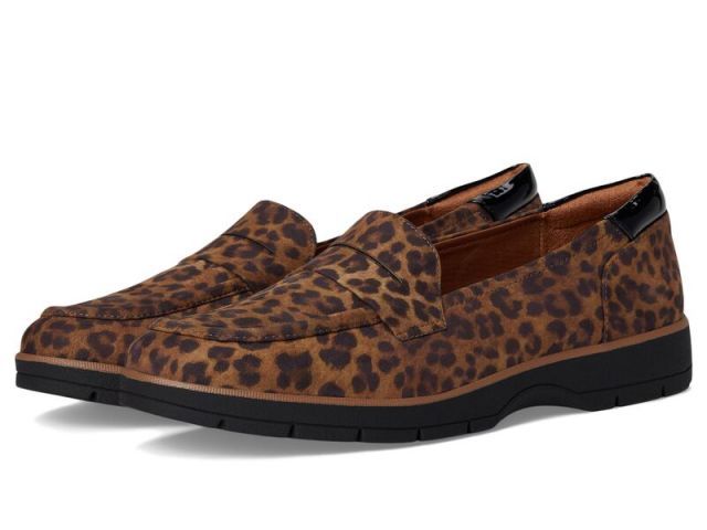 【送料無料】 ドクター・ショール レディース スリッポン・ローファー シューズ Nice Day Slip-On Leopard Microfi