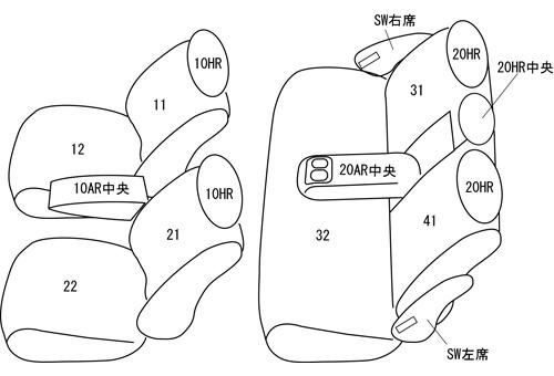 Clazzio クラッツィオ シートカバー L ライン レガシィ アウトバック BS9 H26|11～R1|10 EF-8106 DECORATOM_COM_BR