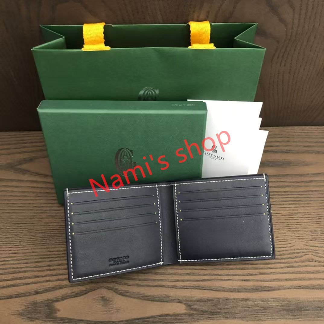 新品✨Goyard (ゴヤール) セントトーマスマネークリップ二つ折り財布 ネイビーブルー ~