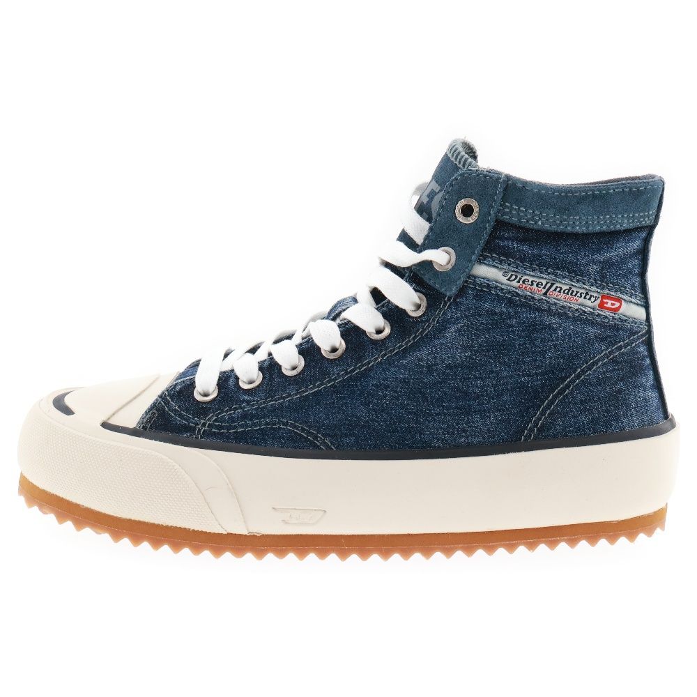 DIESEL (ディーゼル) S-PRINCIAPIA MID X デニム素材 ハイカットスニーカー インディゴ