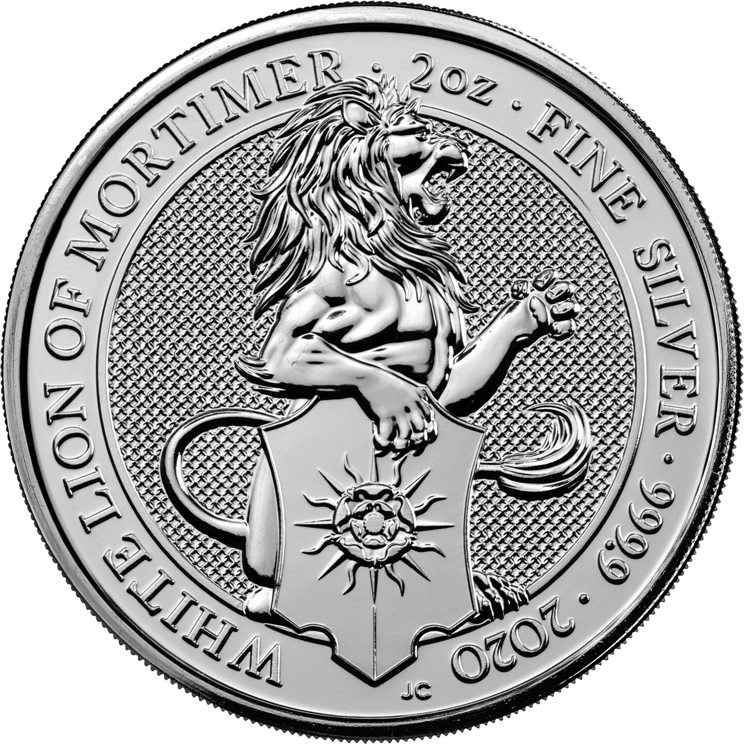 美品希少 The Queen's Beasts】2020年 イギリス 2オンス 銀貨 The